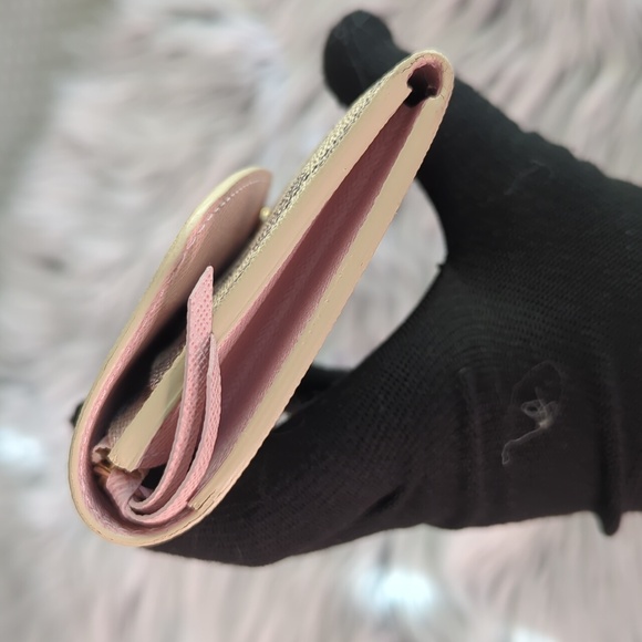 Louis Vuitton Damier Azur Portefeiulle Emilie Wallet In Rose Ballerine - Picture 6 of 17